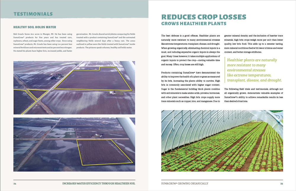 spread from SumaGrow information packets