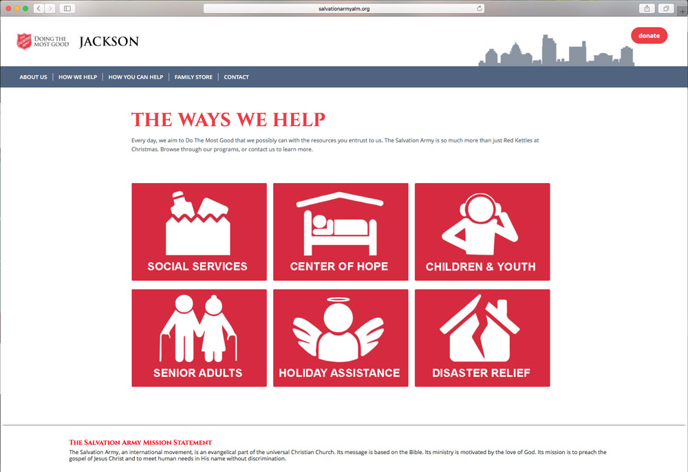 The Salvation Army Jackson website